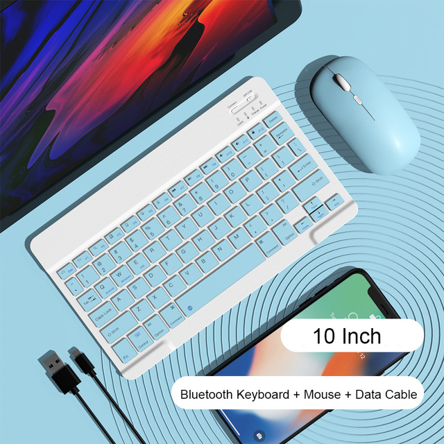 Wireless Keyboard For iPad Keyboard and Mouse Set 10 Inch Rechargeable Bluetooth For IPad Mini iPad Xiaomi Samsung Huawei Tablet