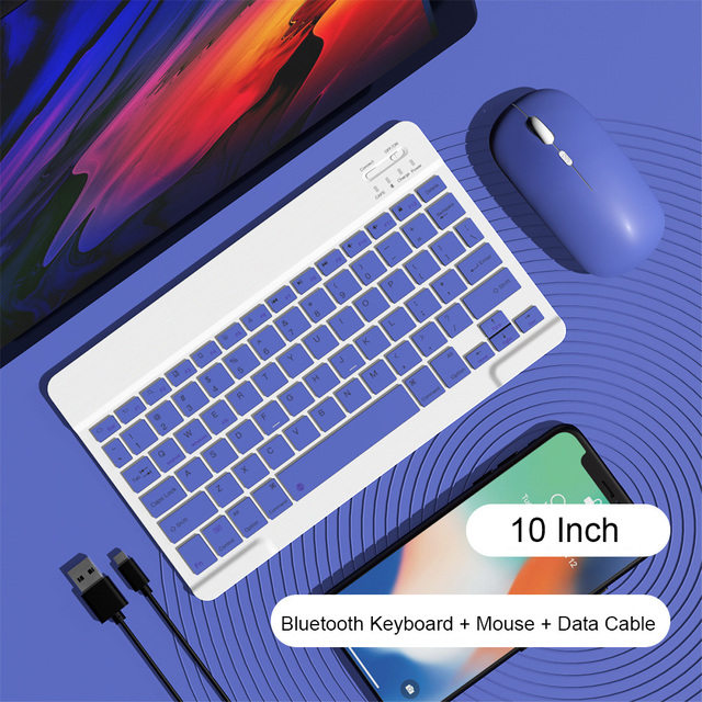 Wireless Keyboard For iPad Keyboard and Mouse Set 10 Inch Rechargeable Bluetooth For IPad Mini iPad Xiaomi Samsung Huawei Tablet