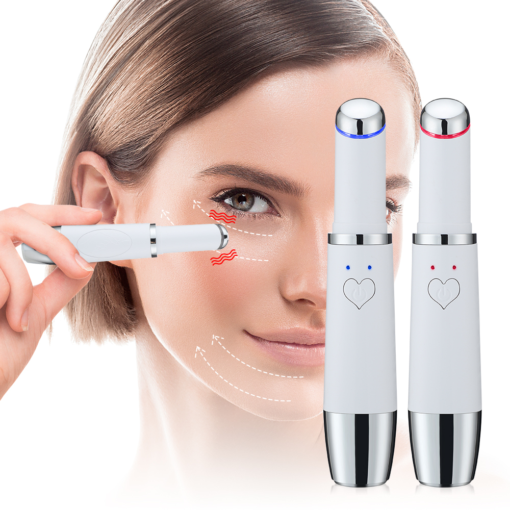 Electric Eye Massager Wand Pen Heat Vibration Anti-wrinkle Devicefor