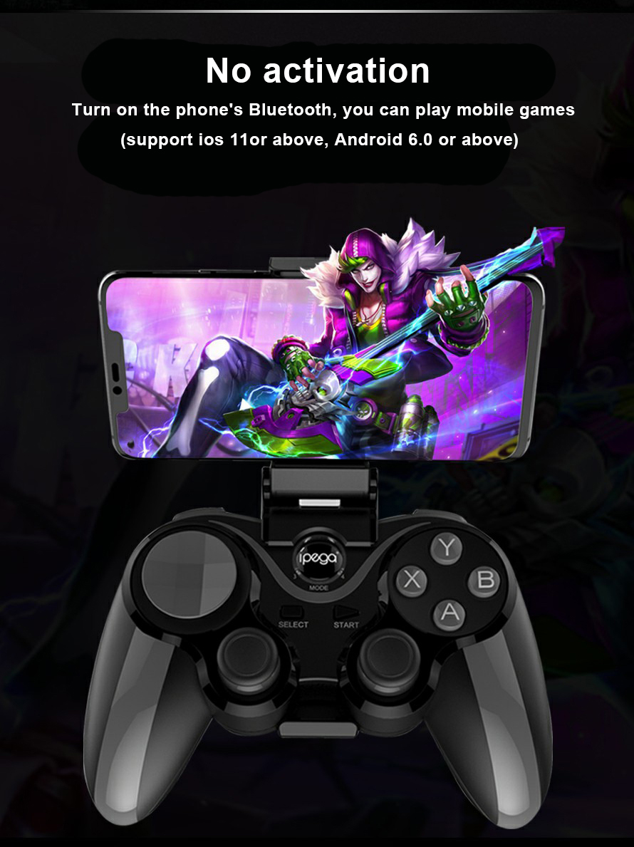 Gamepad PG-9128 Wireless Bluetooth Game Controller PUBG Triggers Mobile Control Joystick for Android iOS Smartphones