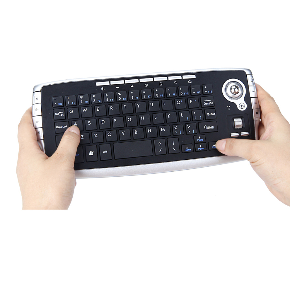 Mini 2.4G Wireless Keyboard with Trackball Keyboard for Smart TV Box Multi-media Functional Trackball Air Mouse