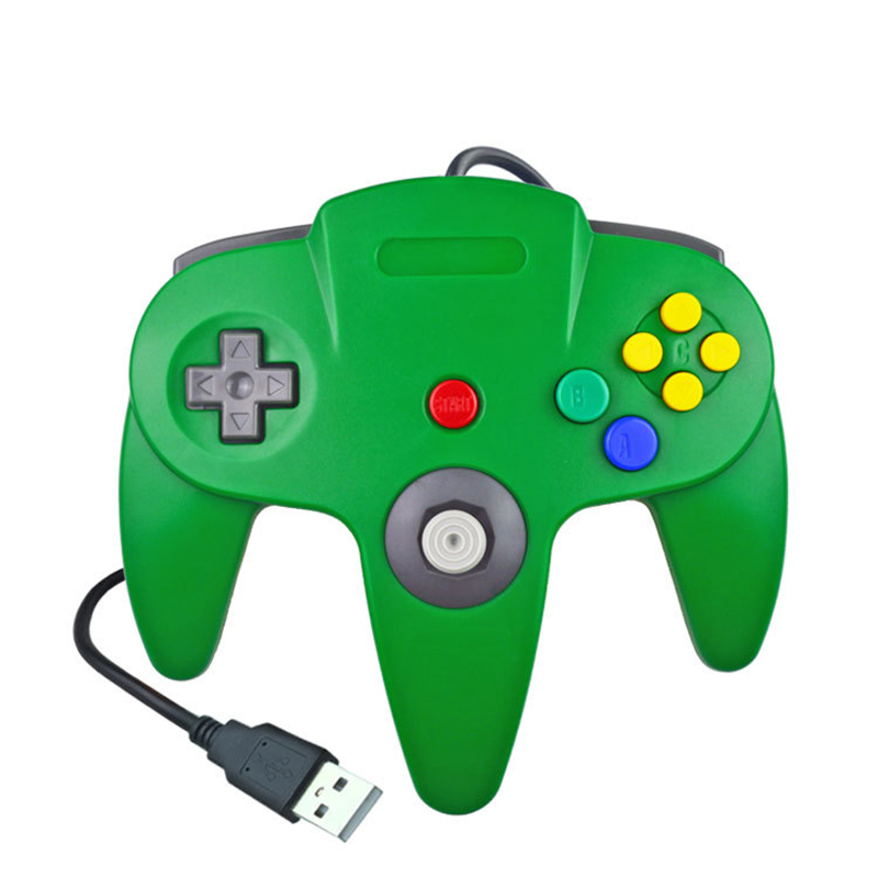 USB Wired Gamepad for Nintendo 64 Host N64 Controller Gamepad Joystick for Classic 64 Console Games for Mac Computer PC