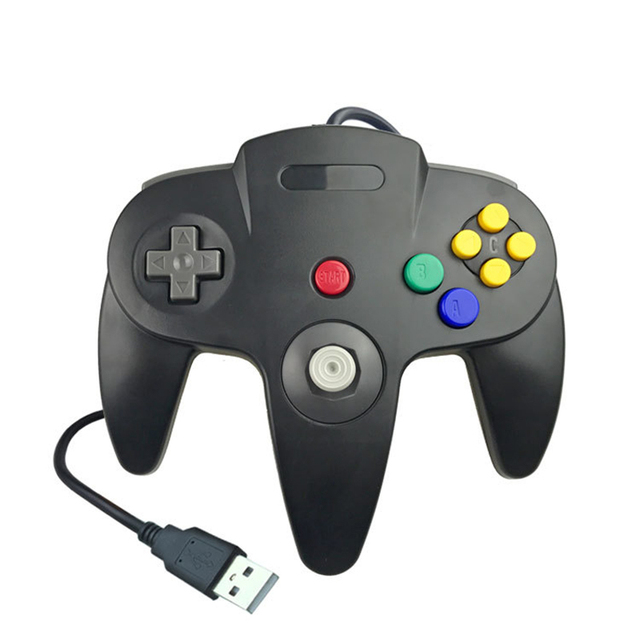 USB Wired Gamepad for Nintendo 64 Host N64 Controller Gamepad Joystick for Classic 64 Console Games for Mac Computer PC