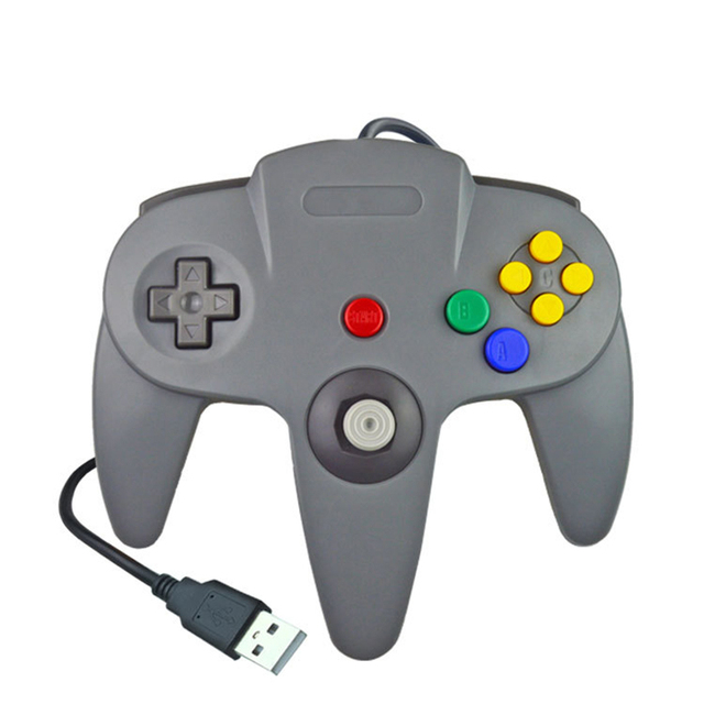 USB Wired Gamepad for Nintendo 64 Host N64 Controller Gamepad Joystick for Classic 64 Console Games for Mac Computer PC