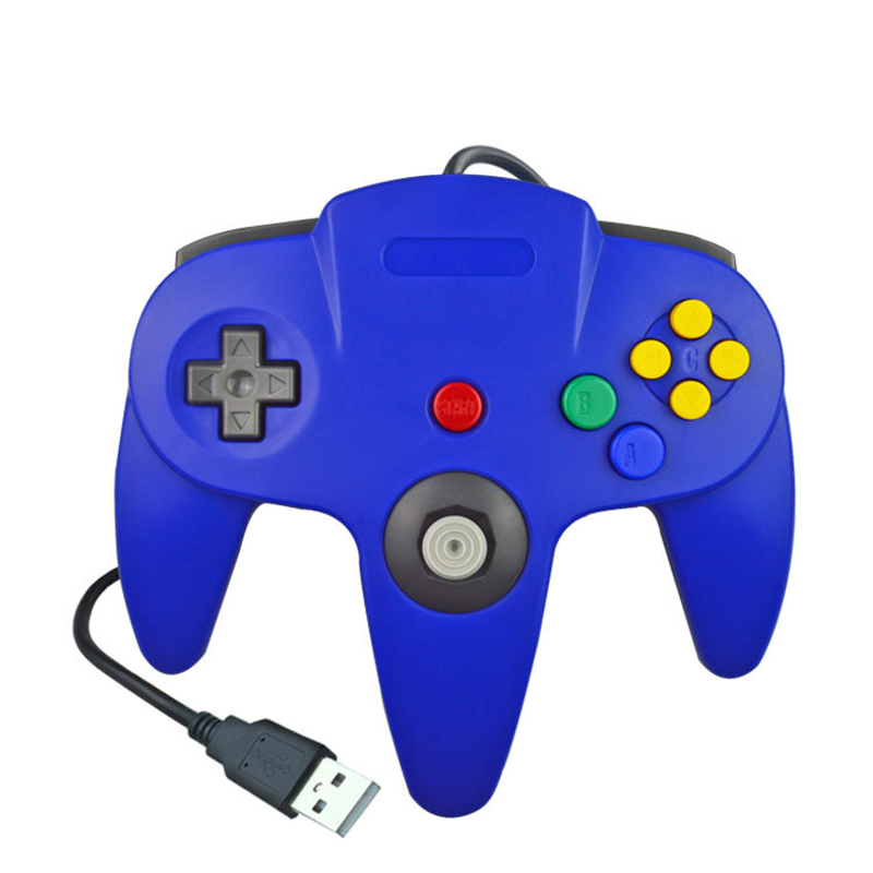 USB Wired Gamepad for Nintendo 64 Host N64 Controller Gamepad Joystick for Classic 64 Console Games for Mac Computer PC