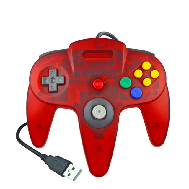 USB Wired Gamepad for Nintendo 64 Host N64 Controller Gamepad Joystick for Classic 64 Console Games for Mac Computer PC