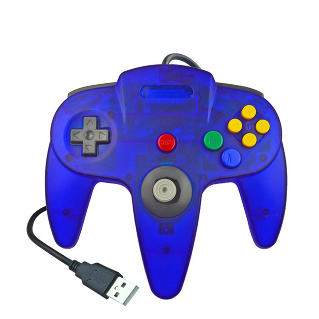 USB Wired Gamepad for Nintendo 64 Host N64 Controller Gamepad Joystick for Classic 64 Console Games for Mac Computer PC
