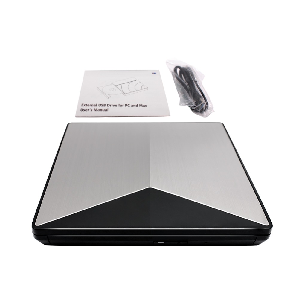 External CD DVD Drive Burner Player USB3.0 Reader Optical Drive For Mac OS Laptop Air iMac Desktop PC Support Windows10/8/7/XP