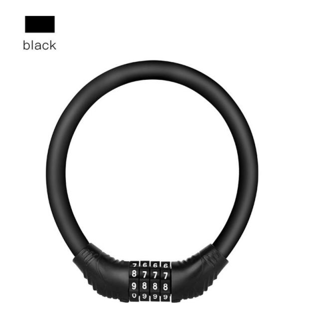 Bicycle Lock Mountain Bike 4 Digit Password Lock Anti-theft Portable Security Steel Chain Motorcycle Password Lock Universal