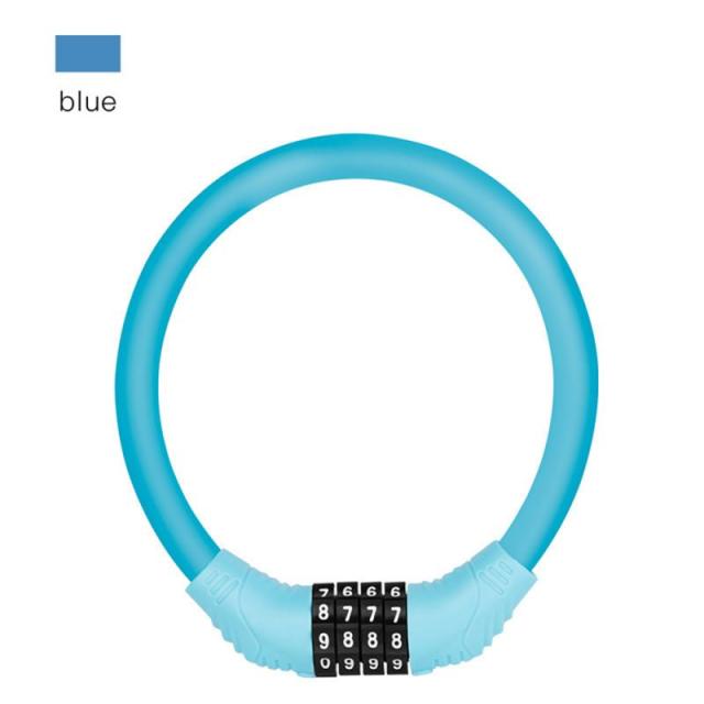 Bicycle Lock Mountain Bike 4 Digit Password Lock Anti-theft Portable Security Steel Chain Motorcycle Password Lock Universal