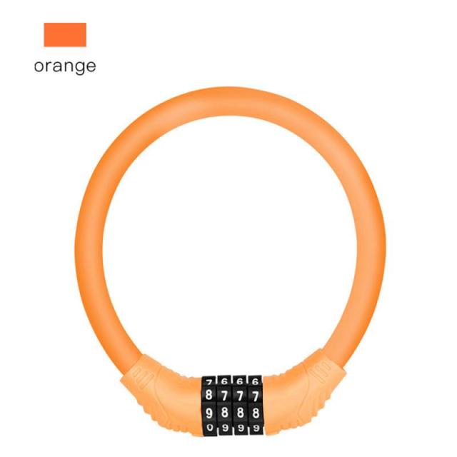 Bicycle Lock Mountain Bike 4 Digit Password Lock Anti-theft Portable Security Steel Chain Motorcycle Password Lock Universal