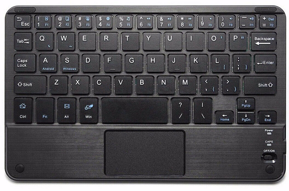 Wireless Keyboard Bluetooth Mini Thin Keyboard with Touchpad Rechargable with USB Cable for PC Smartphon Laptop Fingerboard