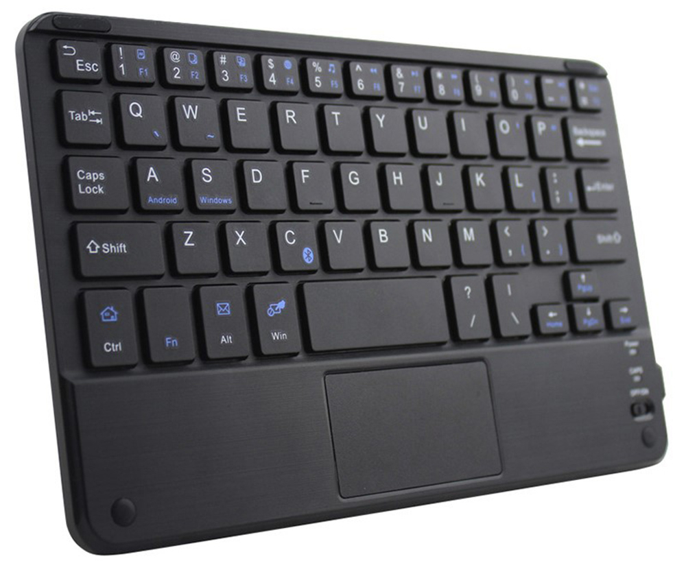 Wireless Keyboard Bluetooth Mini Thin Keyboard with Touchpad Rechargable with USB Cable for PC Smartphon Laptop Fingerboard