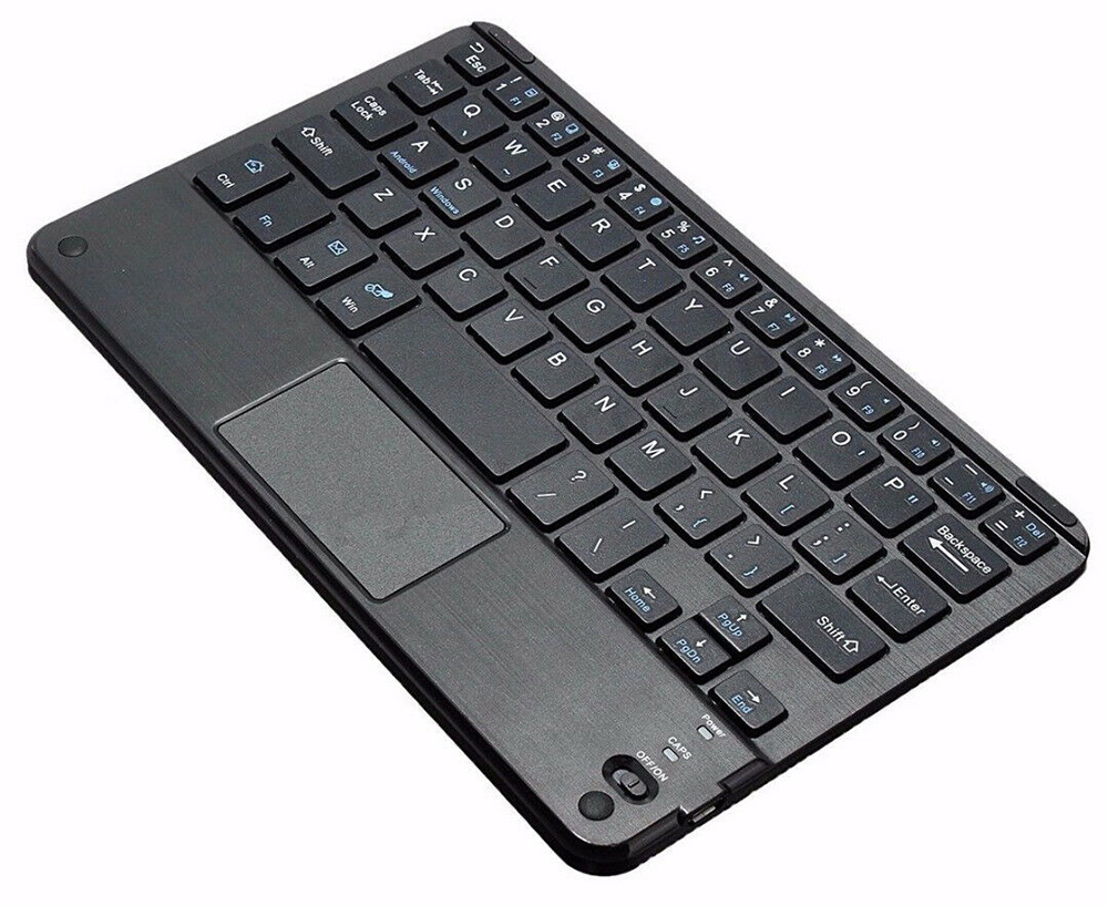 Wireless Keyboard Bluetooth Mini Thin Keyboard with Touchpad Rechargable with USB Cable for PC Smartphon Laptop Fingerboard