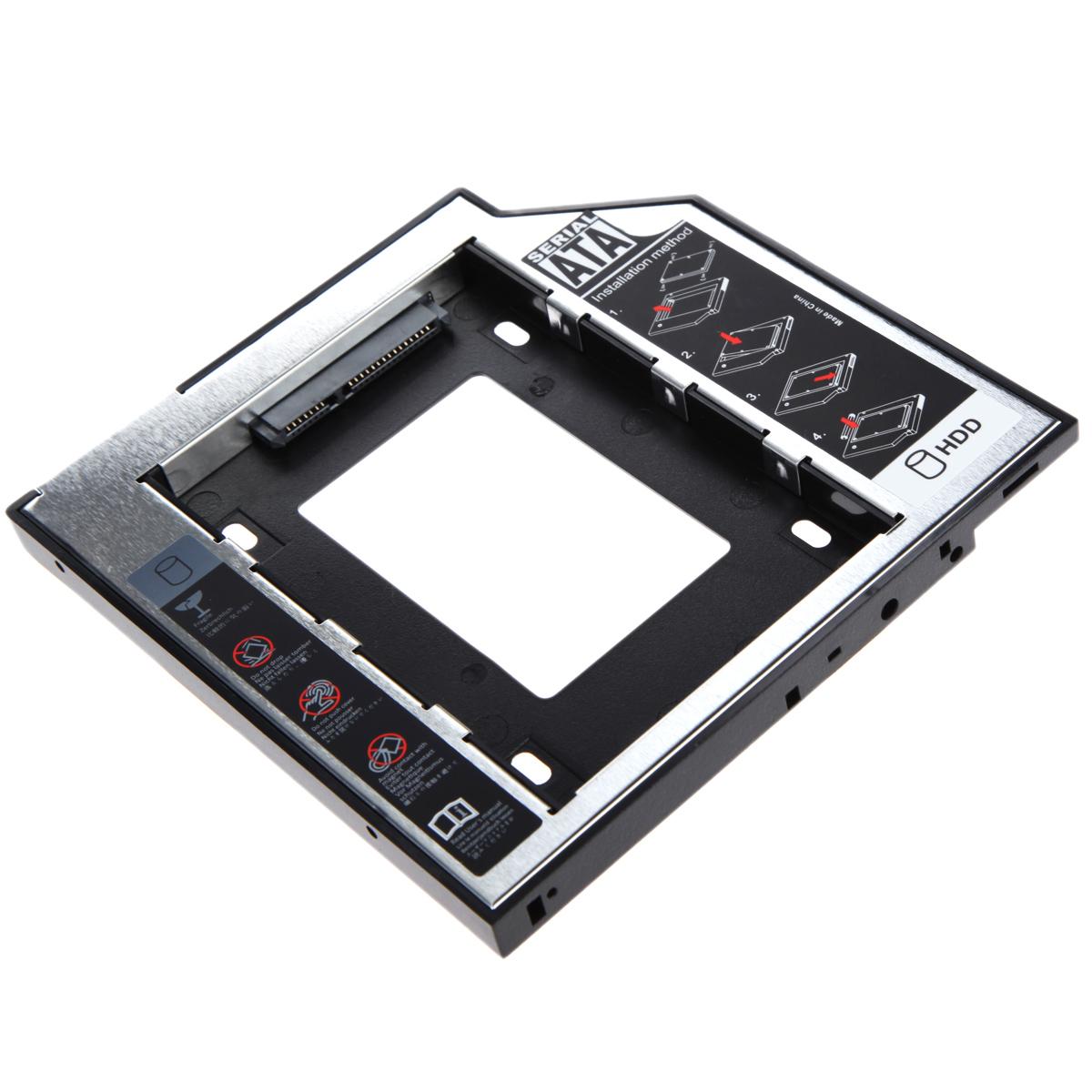 Universal Hard Disk Drive 2.5 2nd 9.5mm Ssd Hd SATA Hard Disk Drive HDD Caddy Adapter Bay For Cd Dvd Rom Optical Bay