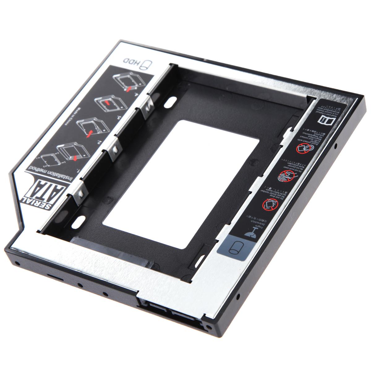 Universal Hard Disk Drive 2.5 2nd 9.5mm Ssd Hd SATA Hard Disk Drive HDD Caddy Adapter Bay For Cd Dvd Rom Optical Bay