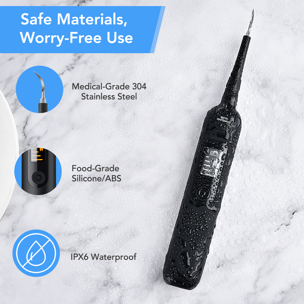 Electric Sonic Dental Calculus Remover Whitener Scaler LED Display Tooth Cleaner