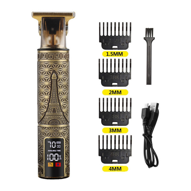 USB Electric Hair Clippers Professional Hair Trimmer Cordless Shaver Trimmer