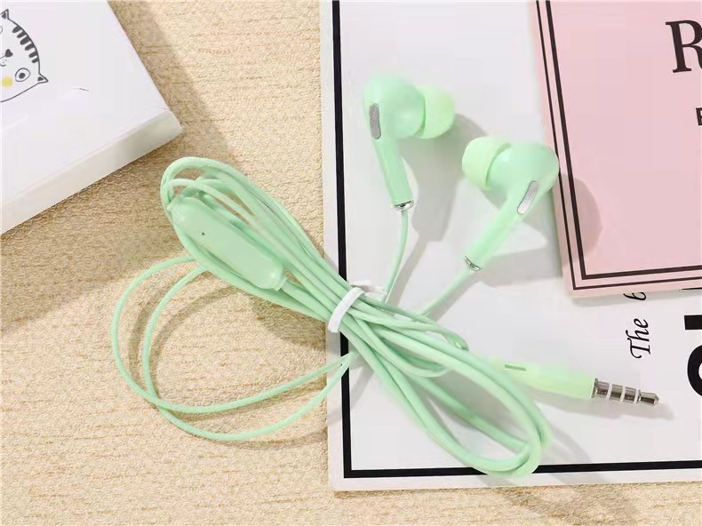 3.5mm Wired Earphones Microphone Bass Stereo Durable Cable Earbuds Sports Headphones for iPhone Samsung Xiaomi Huawei PC Headset