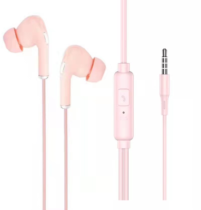 3.5mm Wired Earphones Microphone Bass Stereo Durable Cable Earbuds Sports Headphones for iPhone Samsung Xiaomi Huawei PC Headset