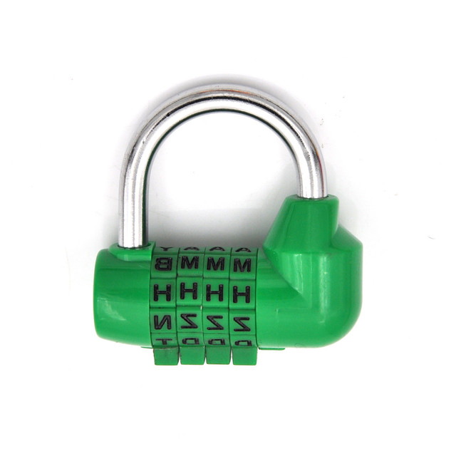 4 Dial Digit Letter Combination Travel Security Code Lock Diary Password Padlock