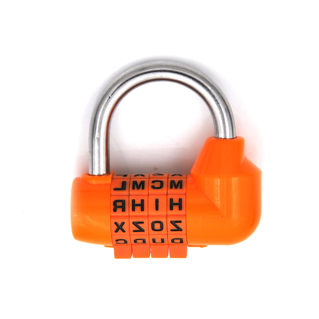 4 Dial Digit Letter Combination Travel Security Code Lock Diary Password Padlock