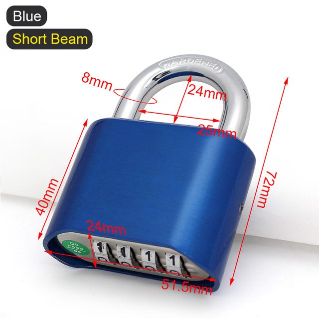 4-Digit Number Combination Padlock Waterproof Strong Hardened Suitable for Indoor Outdoor Fence Door Sturdy Password Code Locks