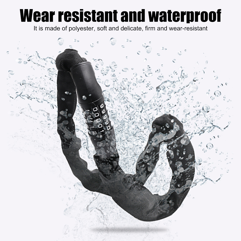 Bicycle Lock Steel Cable Chain Security Safety Bike Password 5 Digit Lock Anti-Theft Combination Number Bike Cable Lock