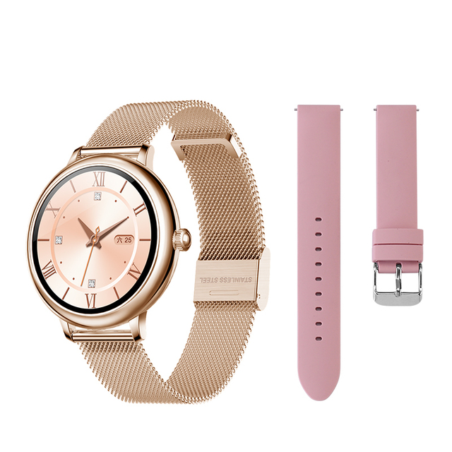 2022 NEW Stylish Women's Smart Watch Luxury Waterproof Wristwatch Stainless Steel Casual Girls Smartwatch For Android iOS