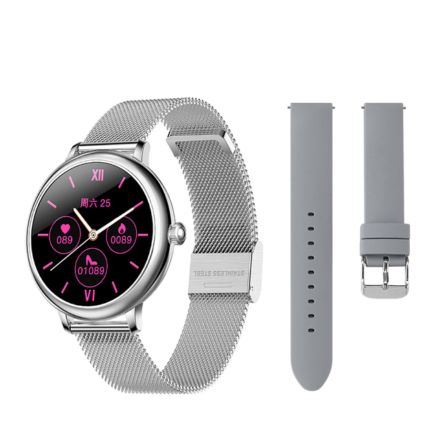 2022 NEW Stylish Women's Smart Watch Luxury Waterproof Wristwatch Stainless Steel Casual Girls Smartwatch For Android iOS