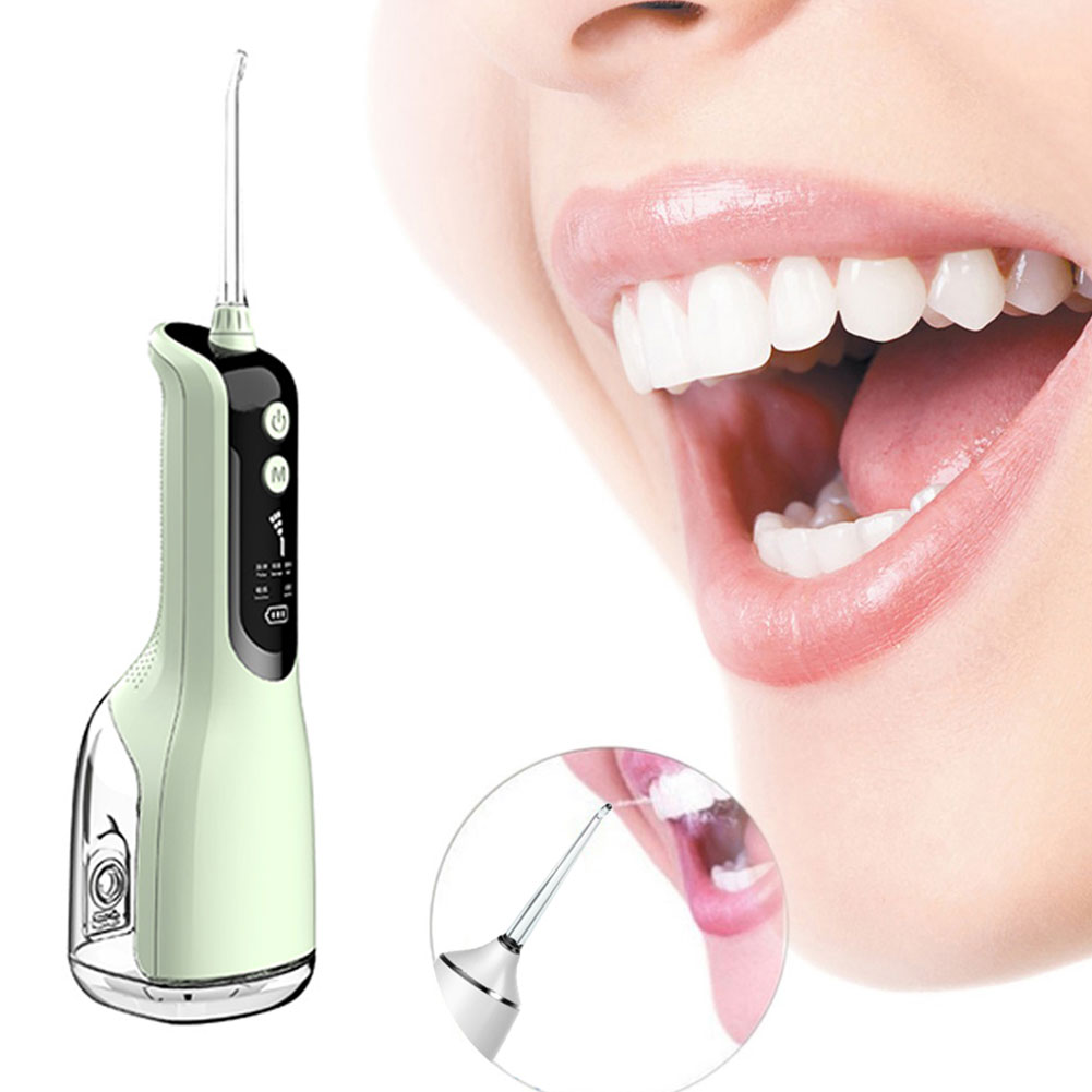 Portable Flosser USB Rechargeable Electric Dental Scaler Oral Care Water Flosser Intelligent Display Large Screen Teeth Cleaner