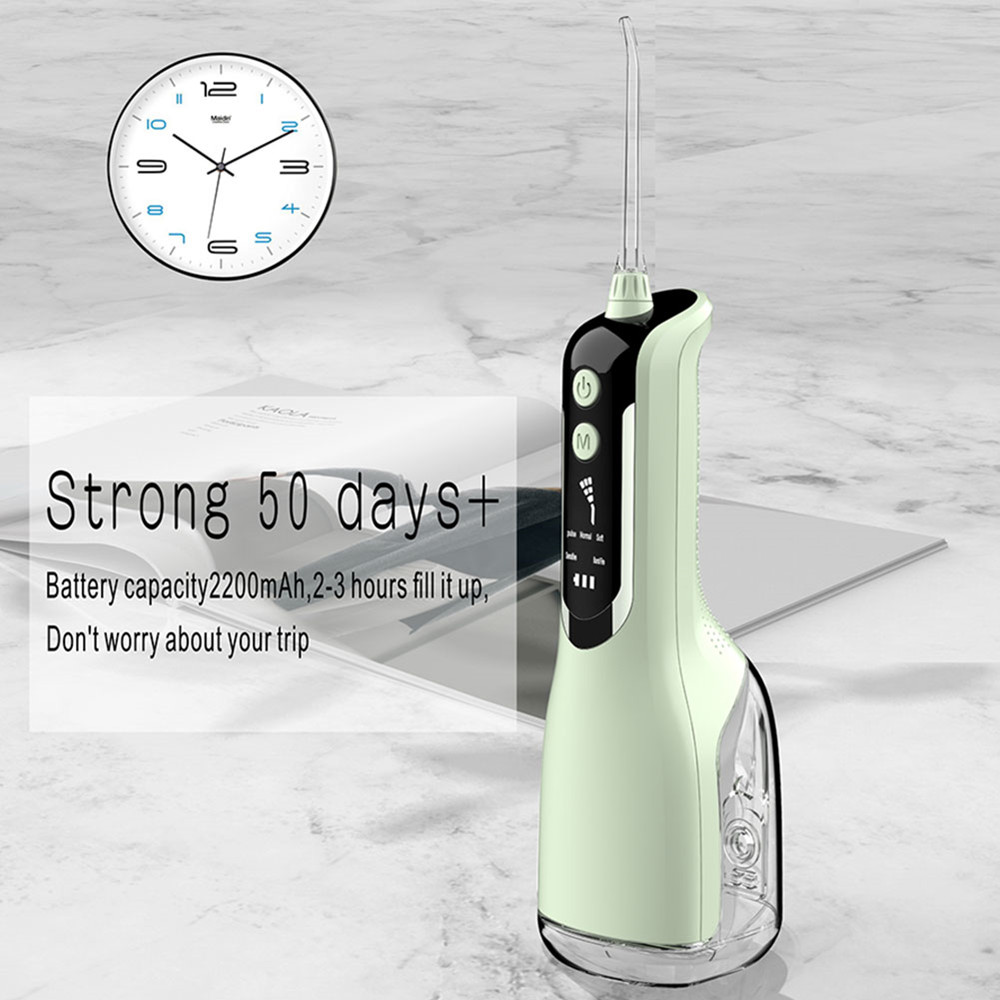 Portable Flosser USB Rechargeable Electric Dental Scaler Oral Care Water Flosser Intelligent Display Large Screen Teeth Cleaner