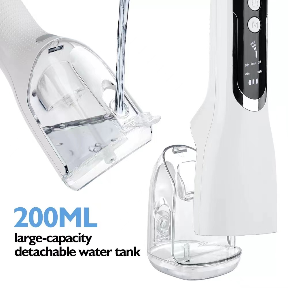 Portable Flosser USB Rechargeable Electric Dental Scaler Oral Care Water Flosser Intelligent Display Large Screen Teeth Cleaner