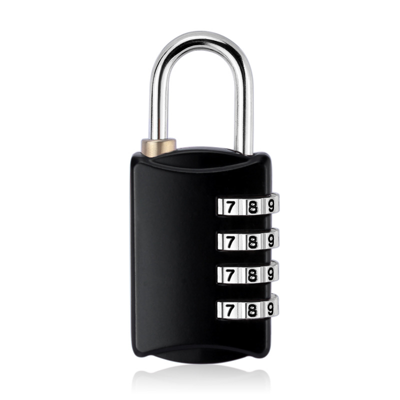 Heavy Duty 4 Dial Digit Combination Lock Weatherproof Protection Security Padlock Outdoor Gym Safely Code Lock Black