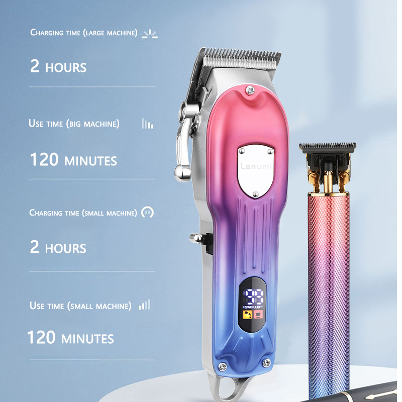 Professional metal housing combo kit electric hair trimmer for men rechargeable