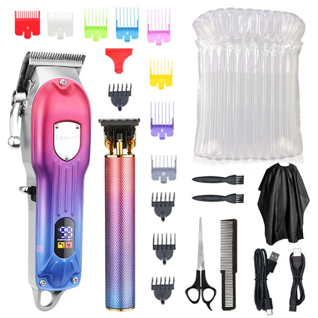 Professional metal housing combo kit electric hair trimmer for men rechargeable