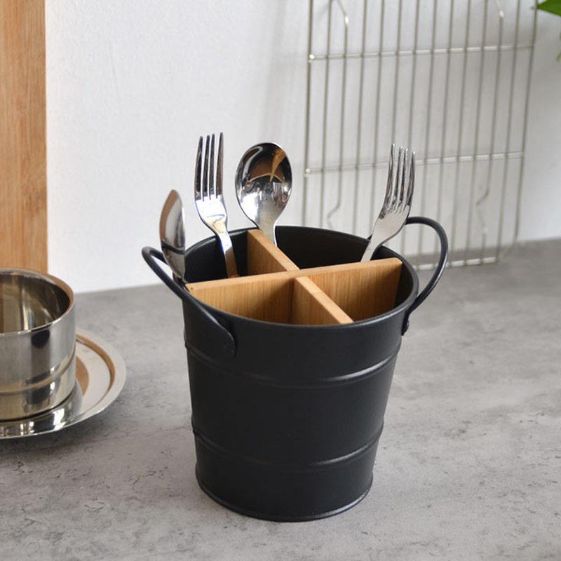 Multifunctional Kitchen Cutlery Organizer Knife Stand Storage Holder Separate Spoon Chopstick Kitchenware Cooking Tool Bucket