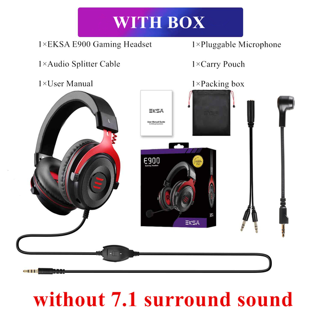 Gaming Headset Gamer E900/E900 Pro 7.1 Surround Wired Gaming Headphones with Microphone For PC/PS4/PS5/Xbox one/Switch