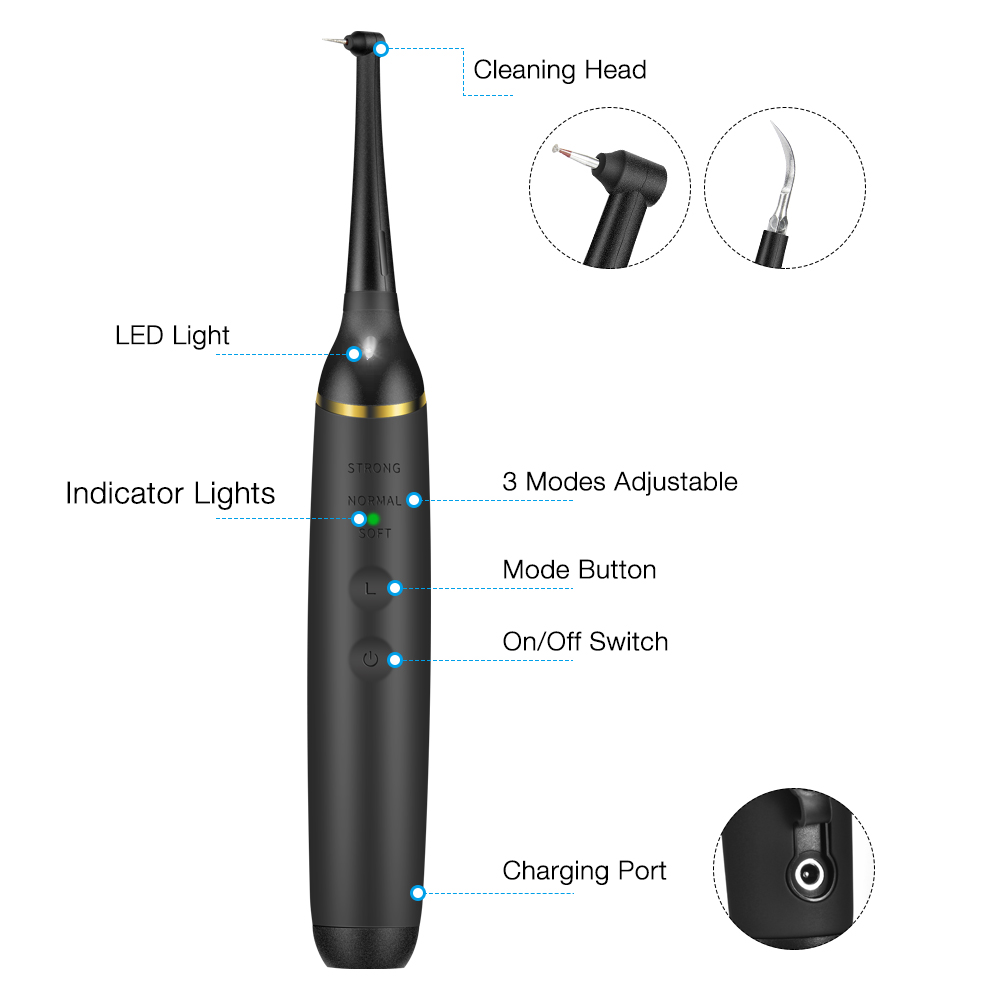Electric Ultrasonic Dental whitener Scaler Teeth Whitening kit teeth Calculus Tartar Remover Tools Cleaner Tooth Stain Oral Care