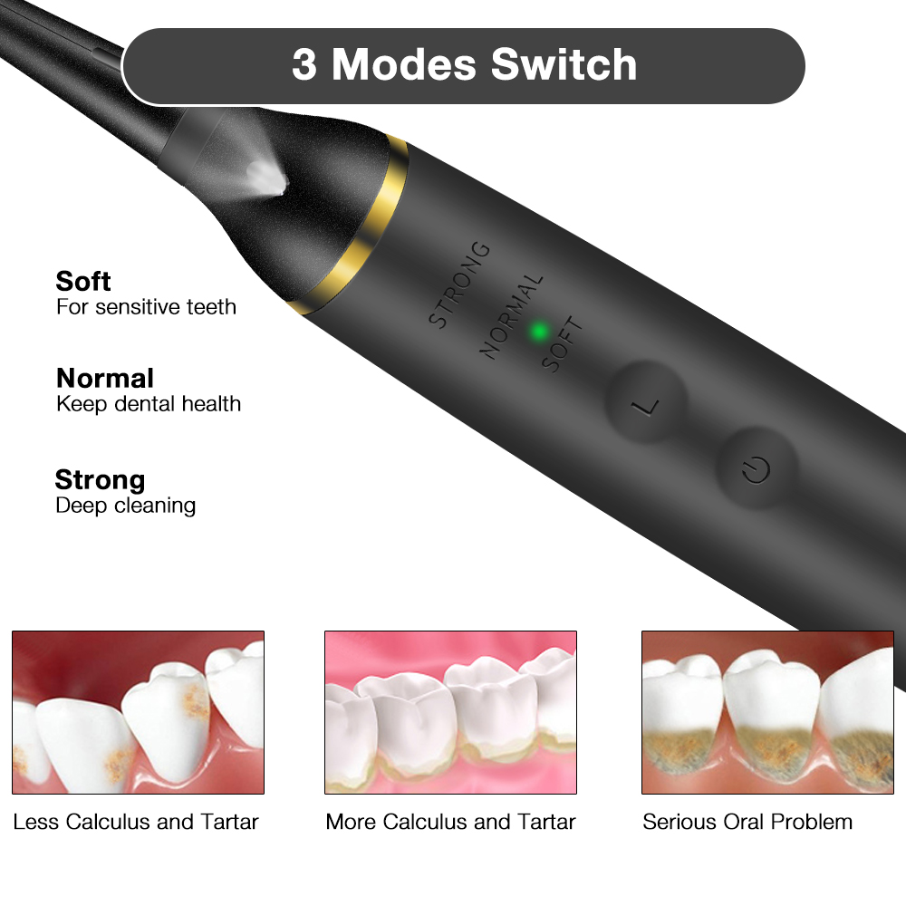 Electric Ultrasonic Dental whitener Scaler Teeth Whitening kit teeth Calculus Tartar Remover Tools Cleaner Tooth Stain Oral Care