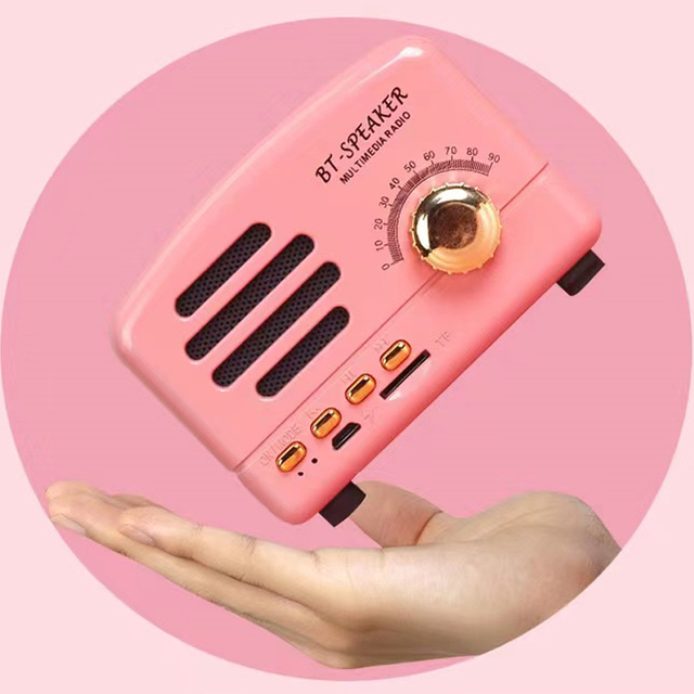 Mini Wooden Wireless Retro Bluetooth Speaker Little Prince Card Radio Small Outdoor Portable Plastic