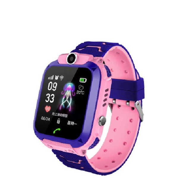 Children's Smart Watch SOS Phone Watch Q12 Smartwatch For Kids With Sim Card Photo Waterproof IP67 Kids Gift For IOS Android