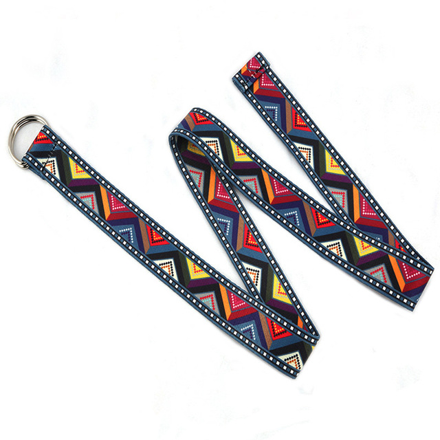 Printed Canvas Belts For Women Harajuku D Ring Buckle Waist Strap Female Jeans Dress Trouser Decoration Waistband