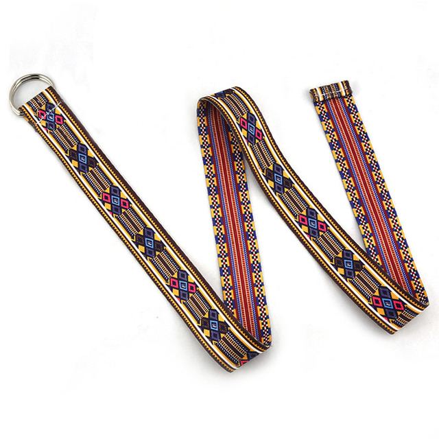 Printed Canvas Belts For Women Harajuku D Ring Buckle Waist Strap Female Jeans Dress Trouser Decoration Waistband