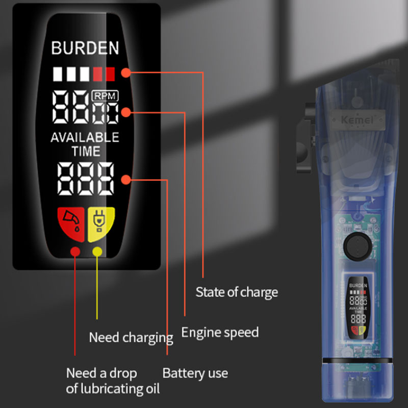 LCD electric hair trimmer professional adjustable powerful hair clipper haircut machine