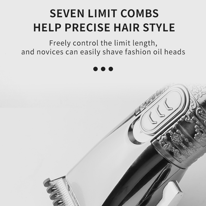 metal handle cordless professional hair clipper for men beard hair trimmer