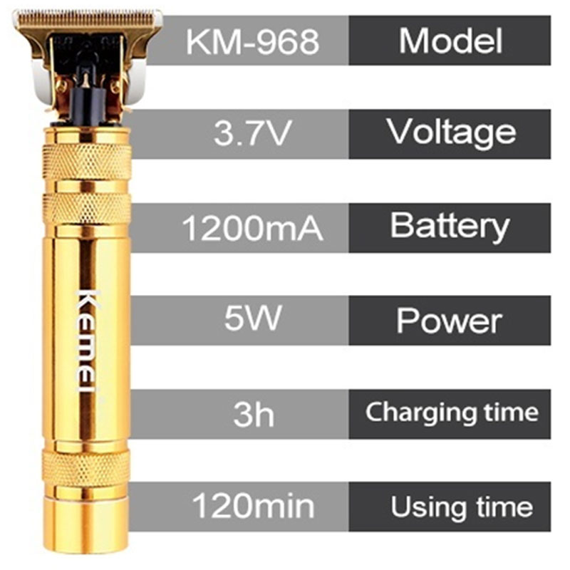 rechargeable hair trimmer electric beard stubble for men finishing outlining hair clipper