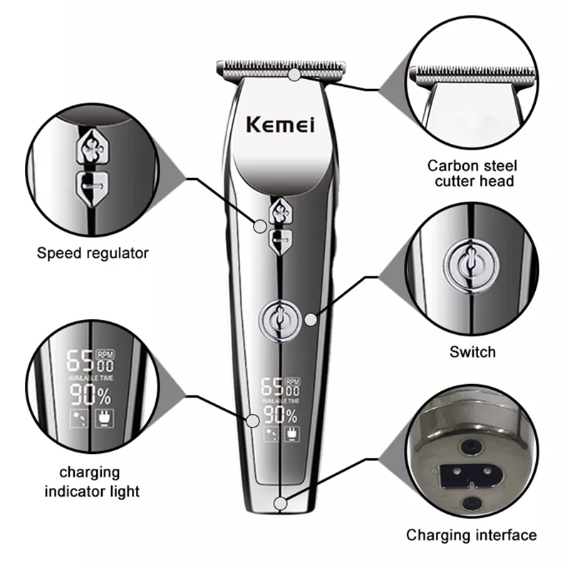 barber hair trimmer for men 3 speed beard trimmer rechargeable hair clipper