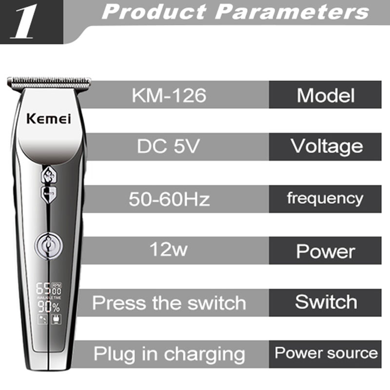 barber hair trimmer for men 3 speed beard trimmer rechargeable hair clipper
