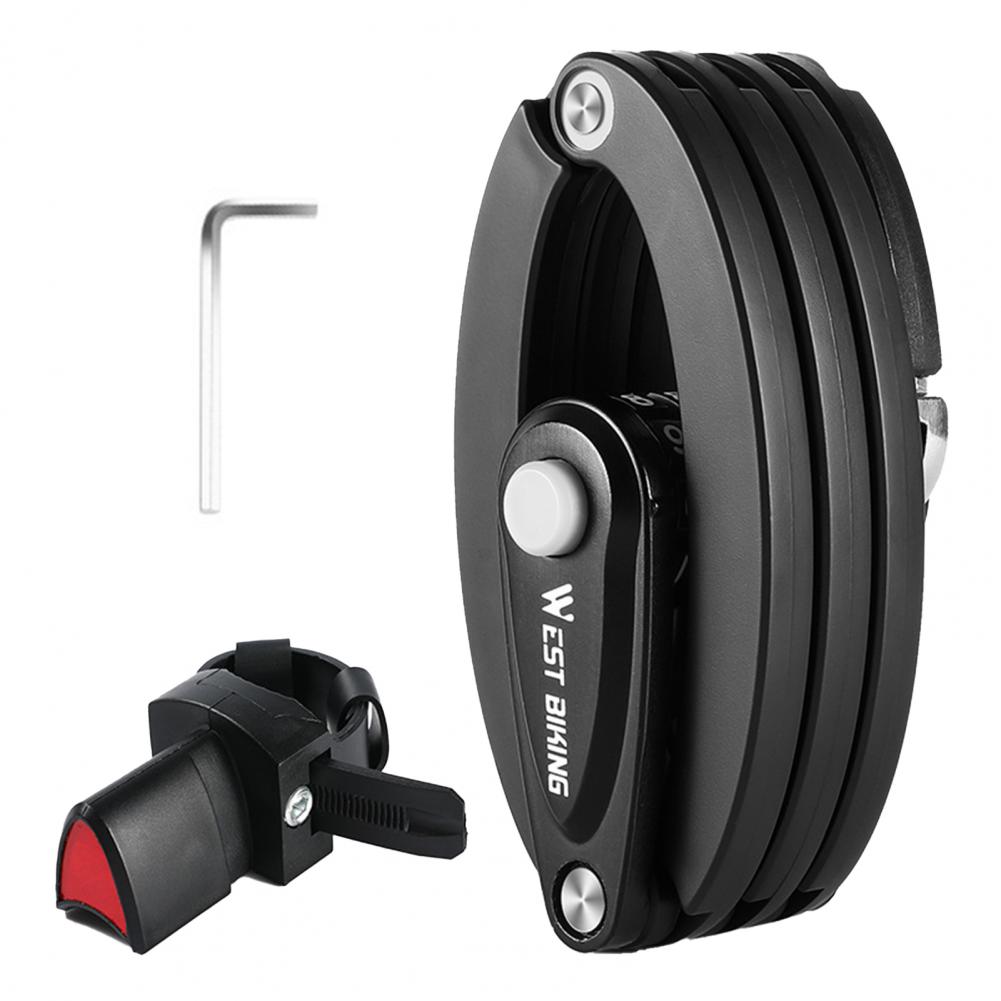 Foldable Bike Password Lock Rust-Proof Anti Theft MTB Road Bicycle Electric Lock Universal Bicycle Accessories